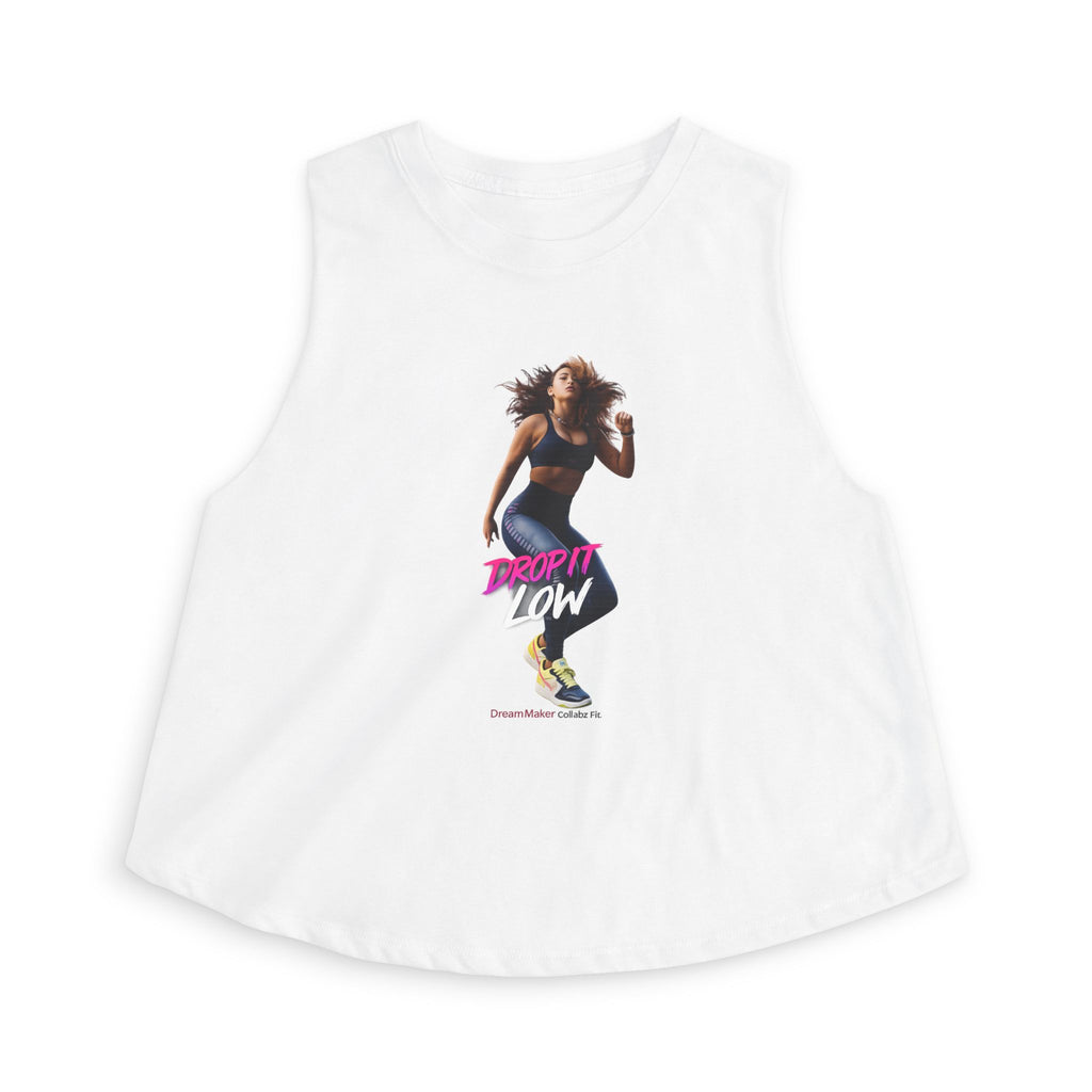 Women's Crop Top — Retro 'Drop It Low' Dance Graphic Tank