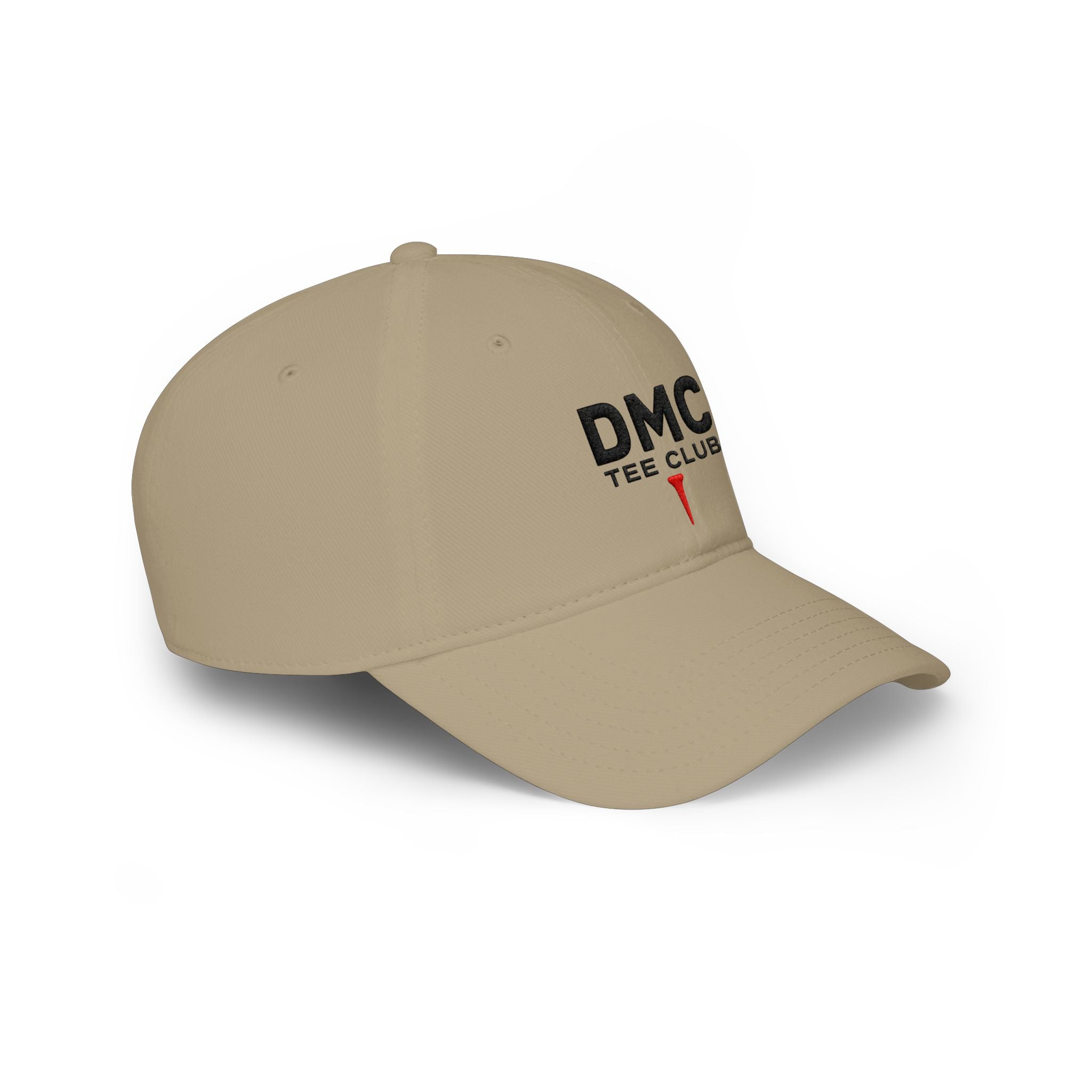 DMC Tee Club Embroidered Baseball Cap — Low Profile Red Hat
