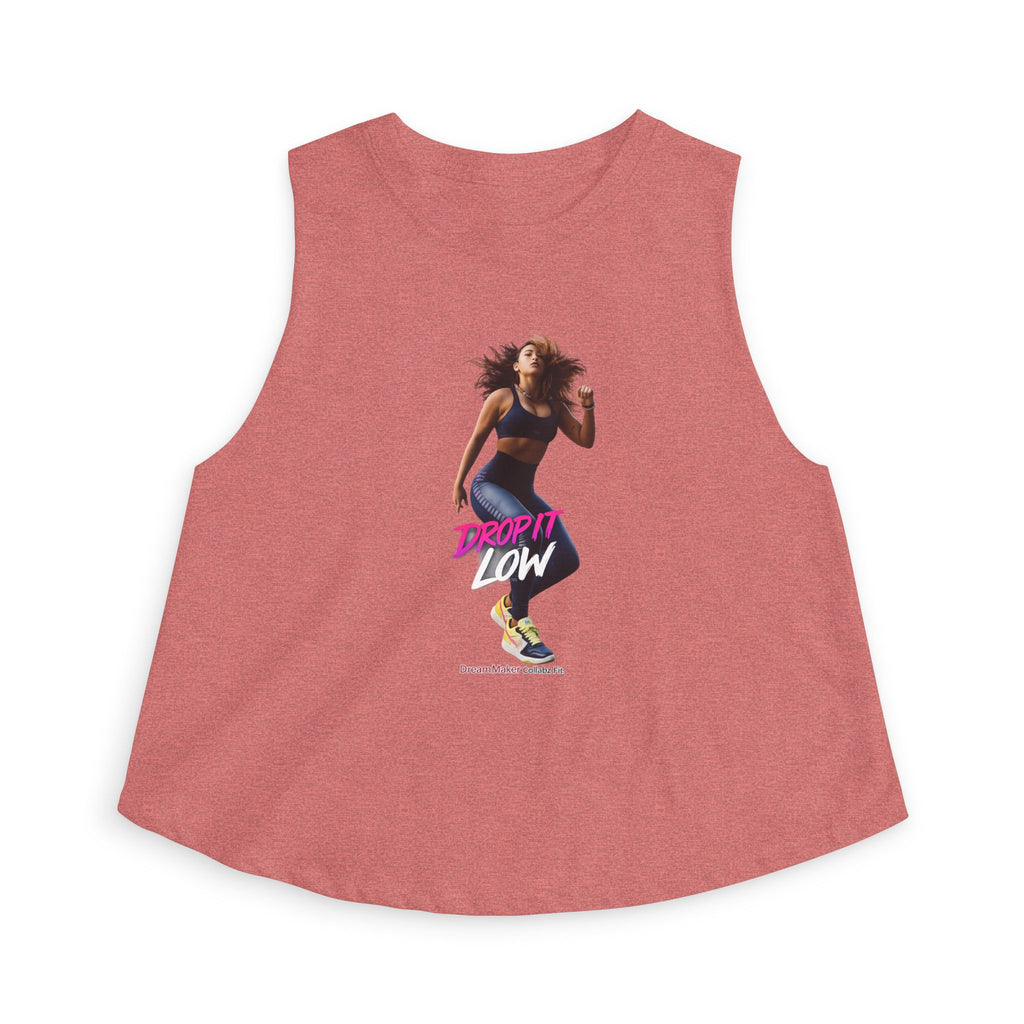 Women's Crop Top — Retro 'Drop It Low' Dance Graphic Tank