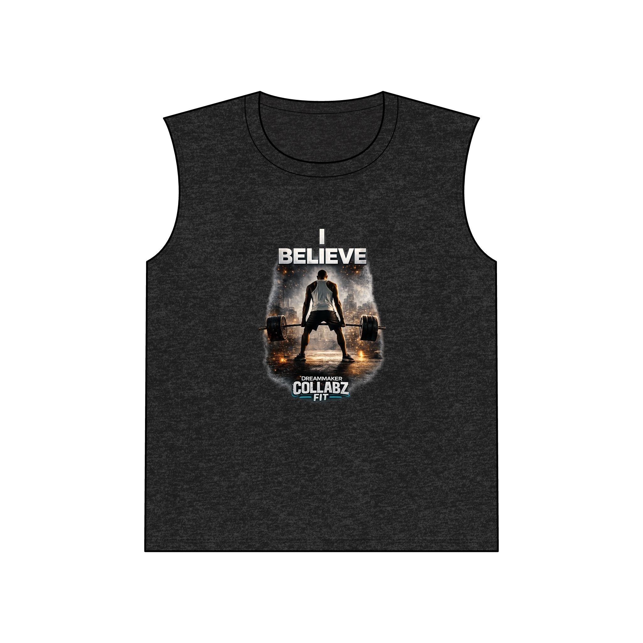 Believe Weightlifting Muscle Tank — Inspirational Gym Tank Top for Lifters