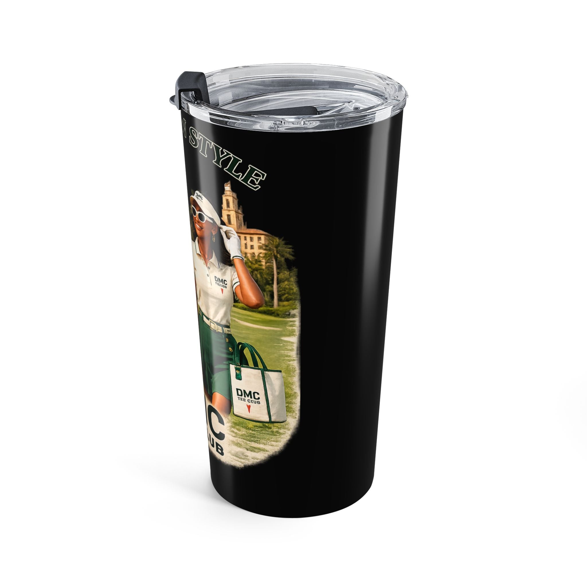 DMC Tee Club 20oz Golf Tumbler – Retro Couple Vintage Golfing Design
