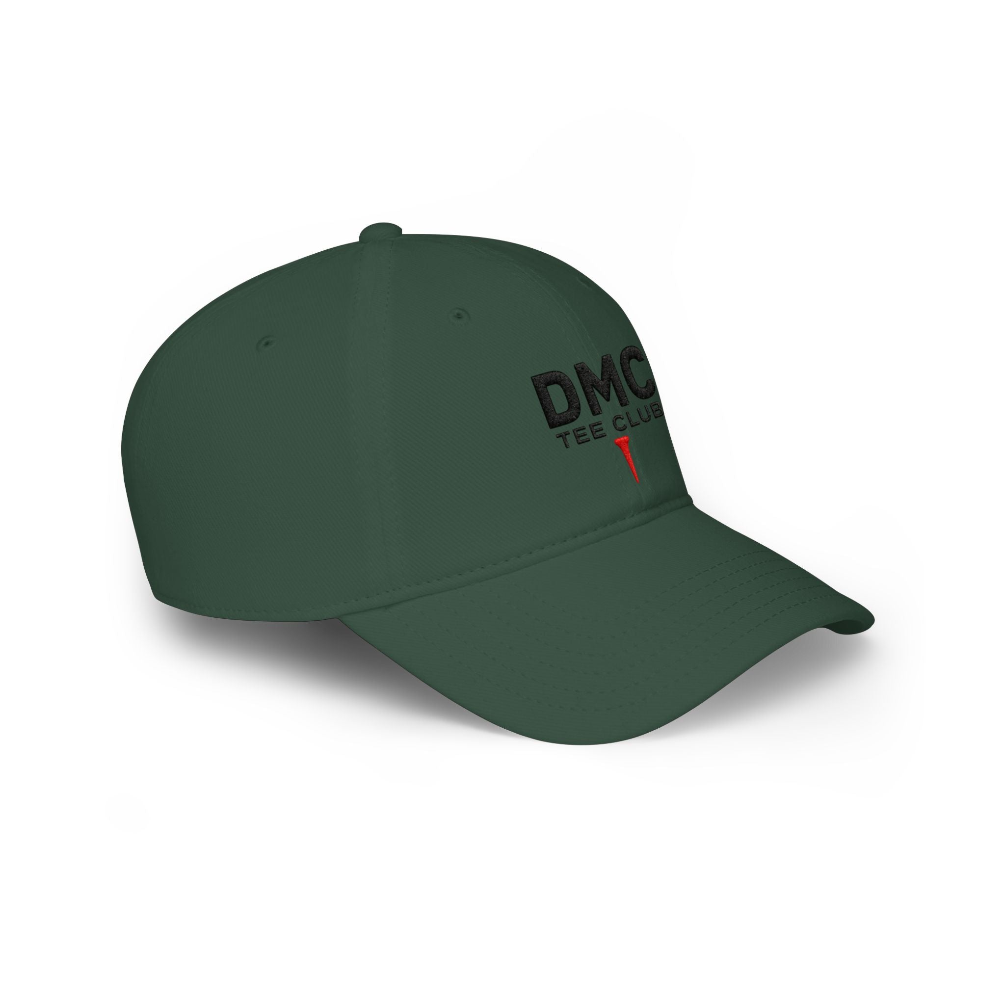 DMC Tee Club Embroidered Baseball Cap — Low Profile Red Hat