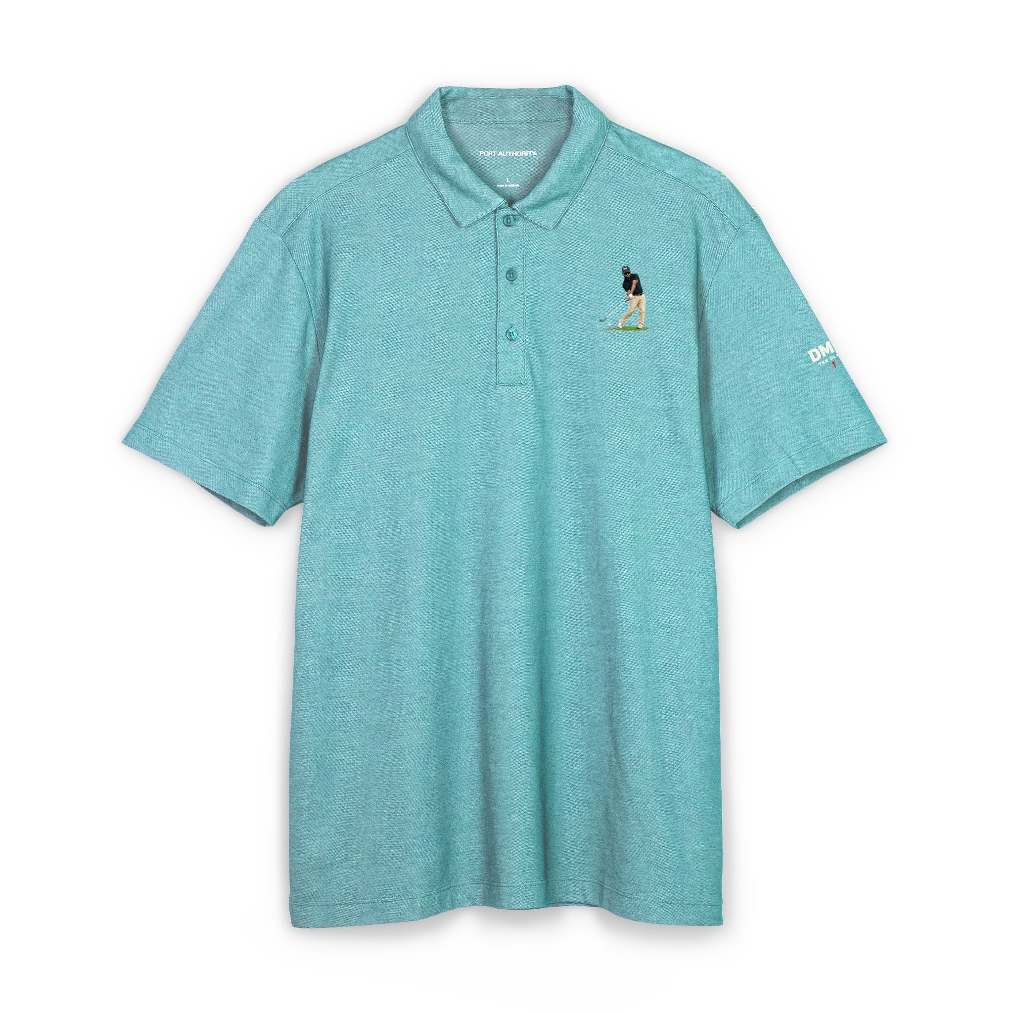 DMC Tee Club Men's Teal Casual Golf & Resort Polo