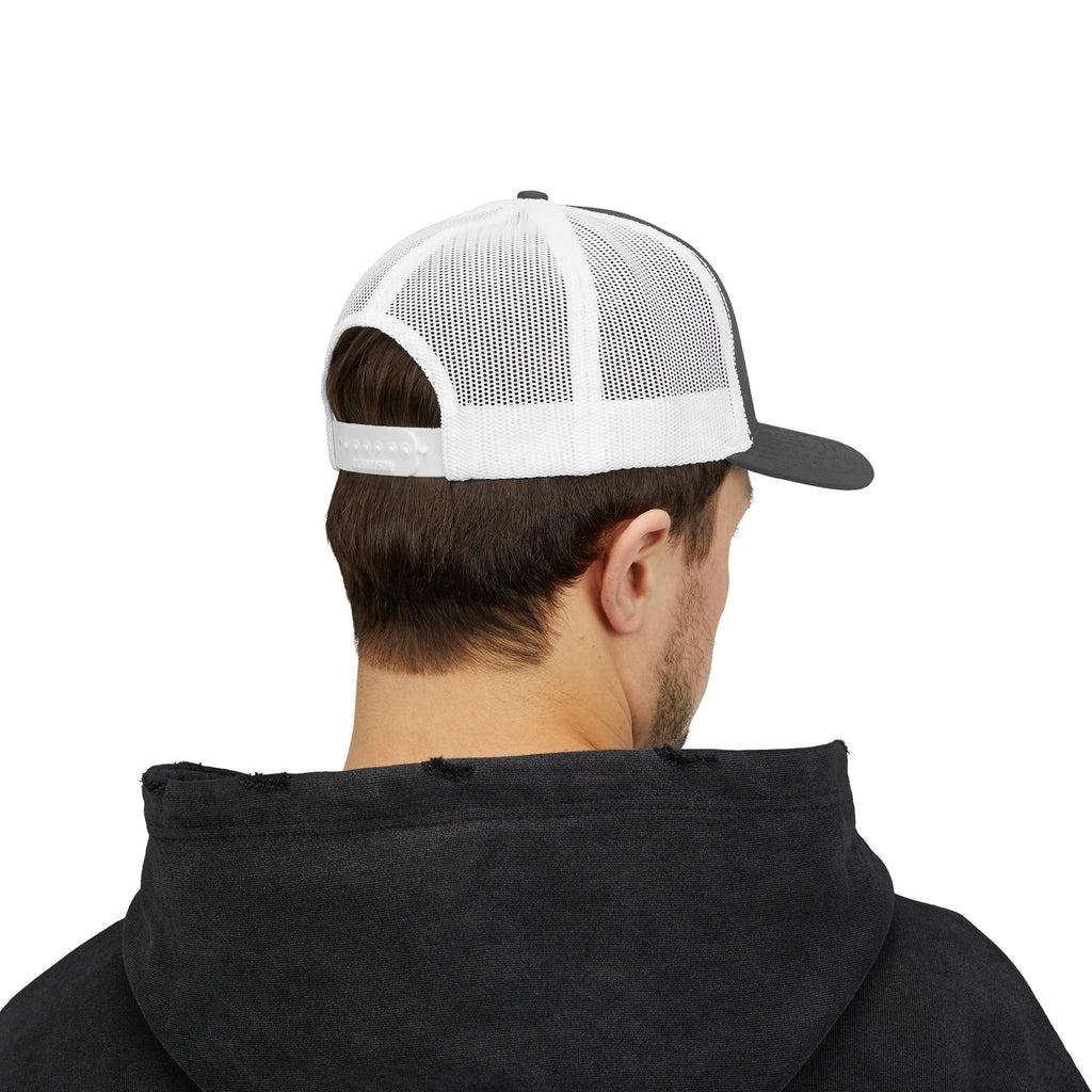 DMC Embroidered Trucker Cap - Retro Logo Snapback Hat