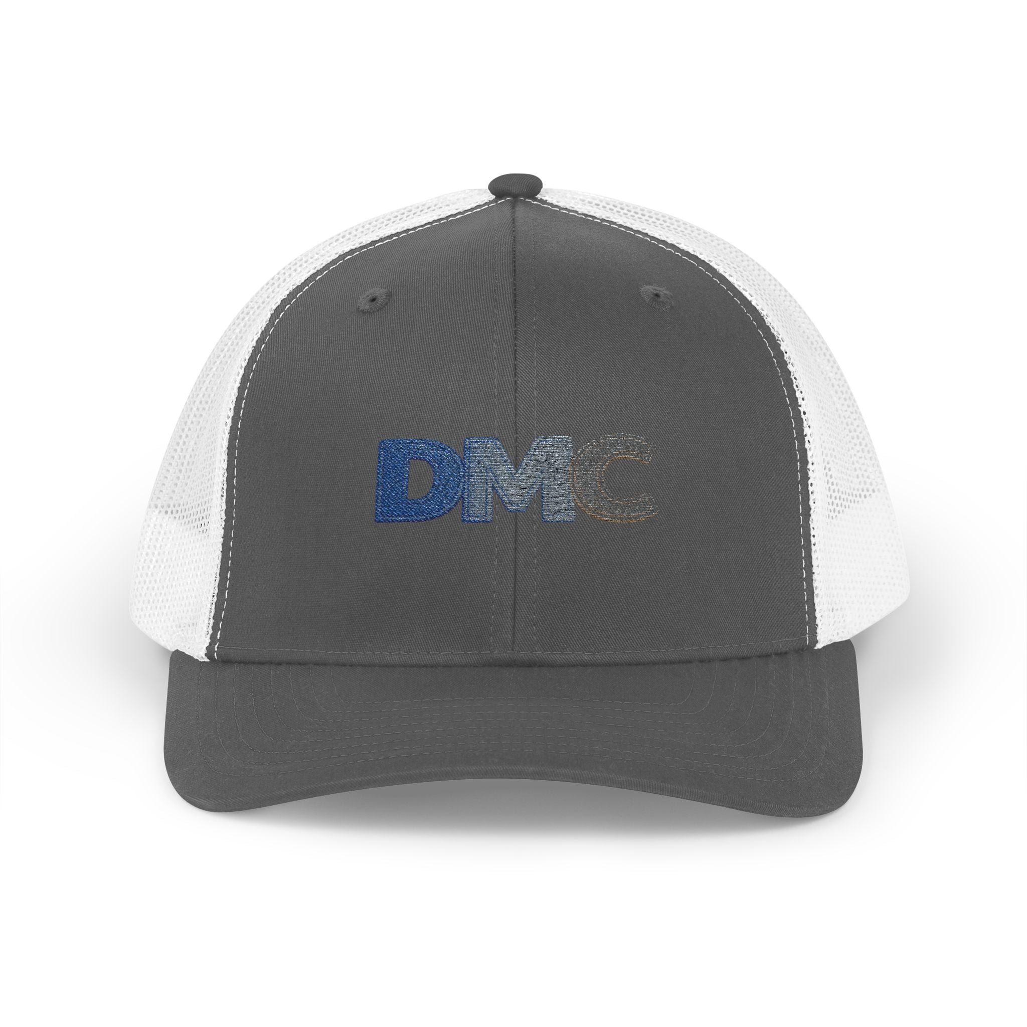 DMC Embroidered Trucker Cap - Retro Logo Snapback Hat