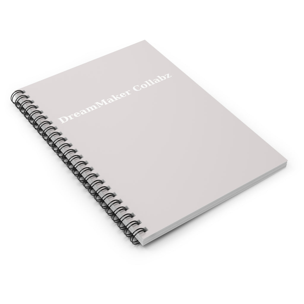 DreamMaker Collabz Beige Spiral Notebook – Lined Journal for Notes & Ideas
