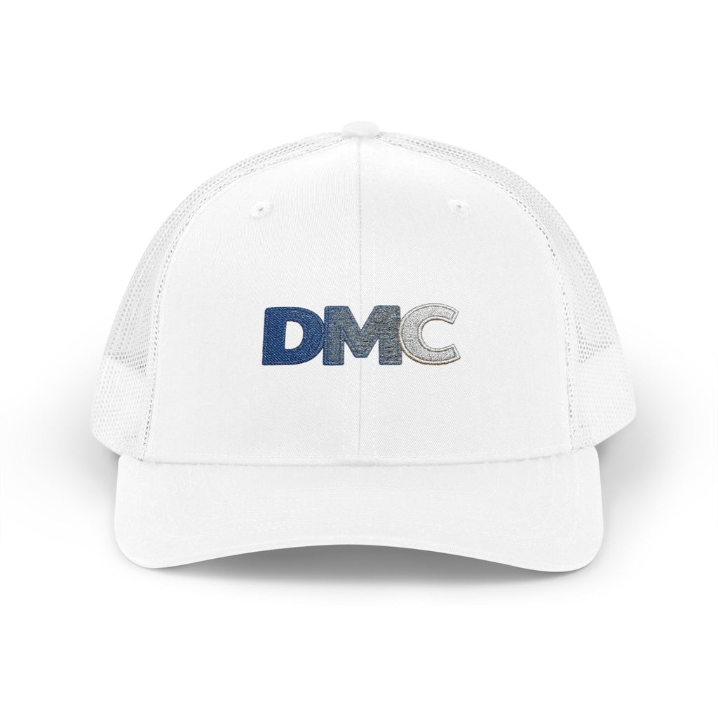 DMC Embroidered Trucker Cap - Retro Logo Snapback Hat