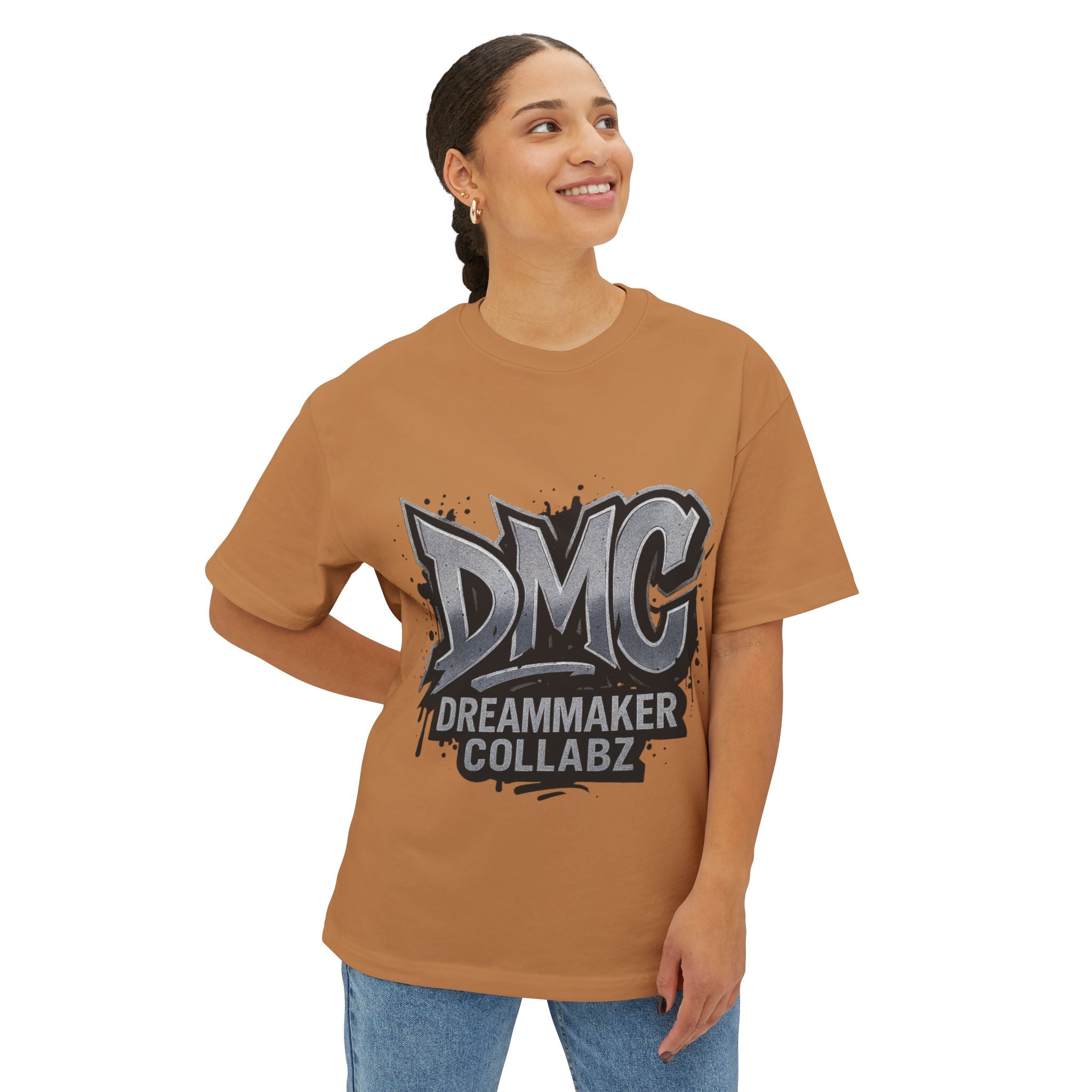 DMC Dreammaker Oversized Tee, Unisex Boxy Tee, Casual Graphic Shirt, Streetwear Fashion, Perfect Gift for Creatives