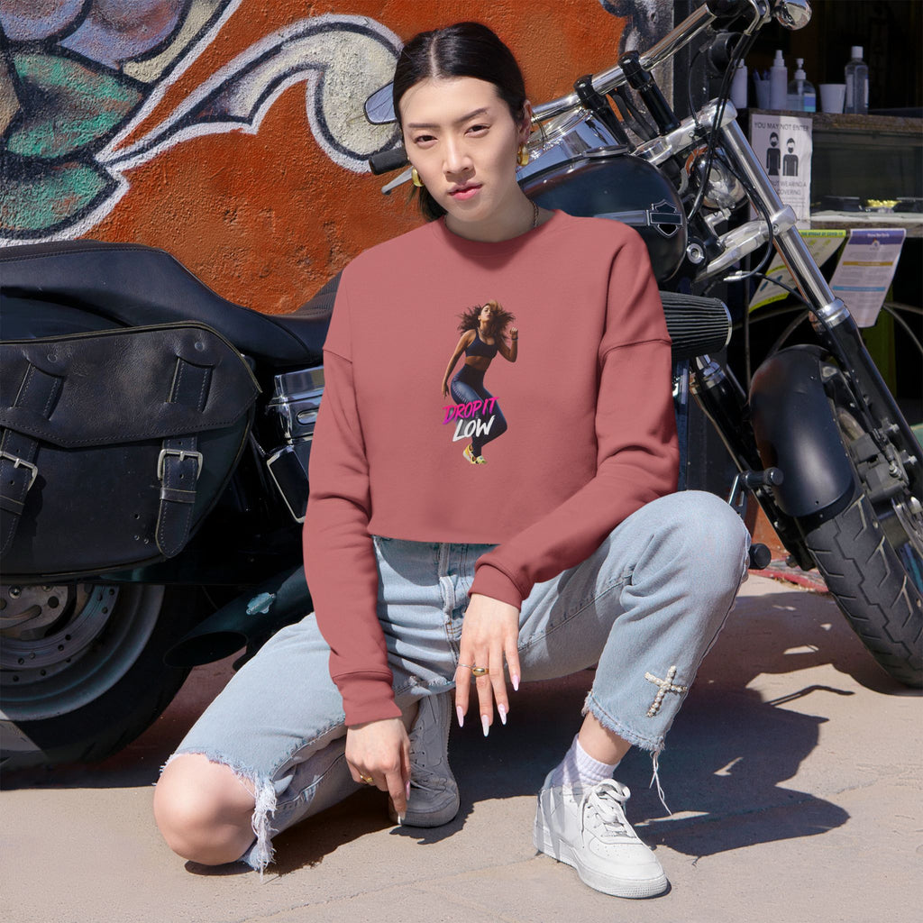 Cropped Sweatshirt — 'Low' Dance Graphic Women's Crop Top