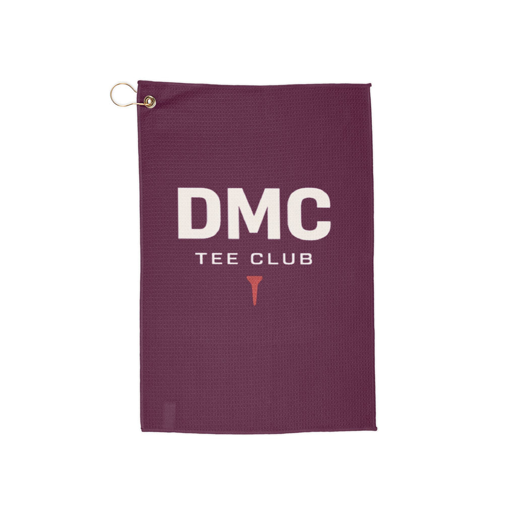 DMC Tee Club Golf Towel – Purple Microfiber Club Towel with Grommet & Clip