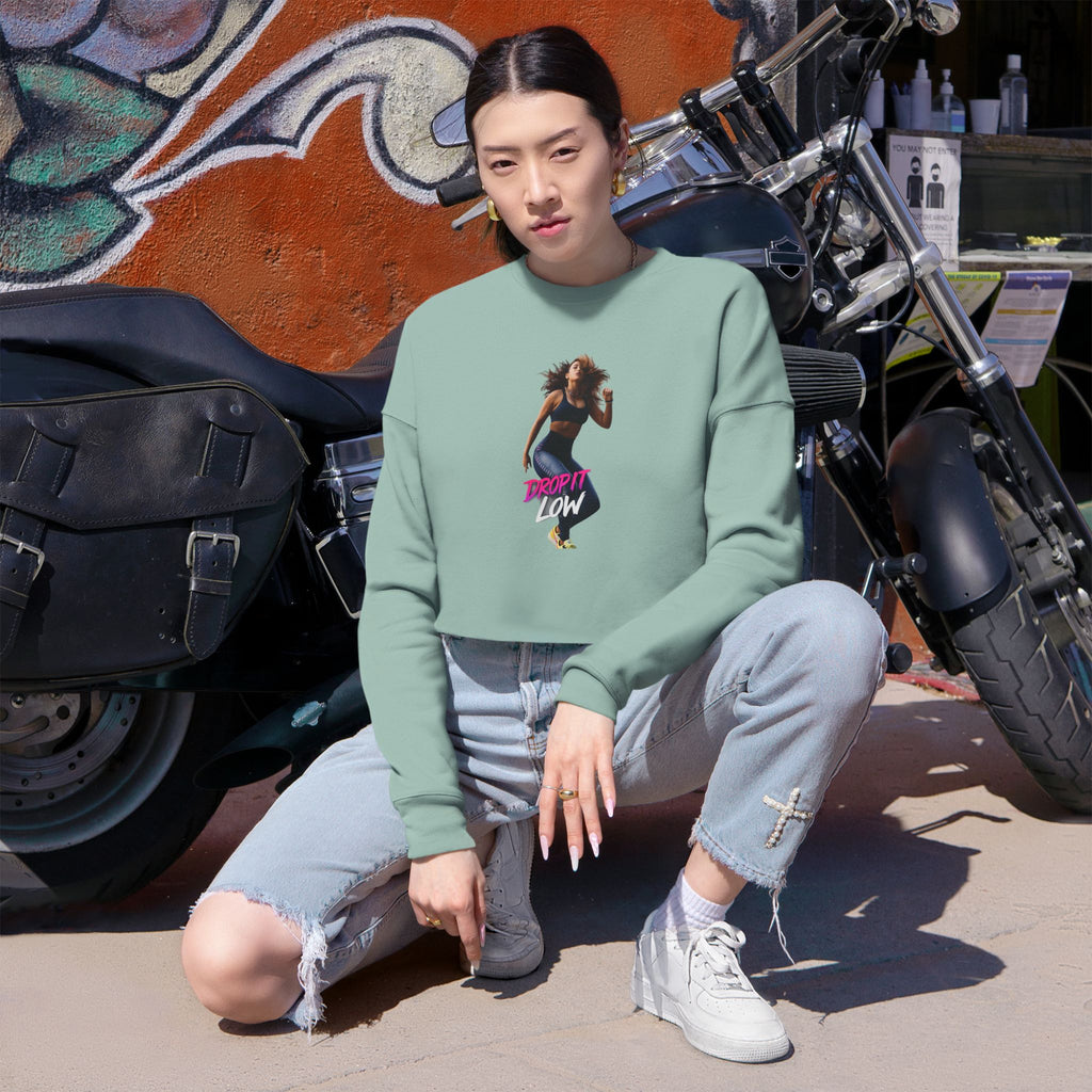 Cropped Sweatshirt — 'Low' Dance Graphic Women's Crop Top