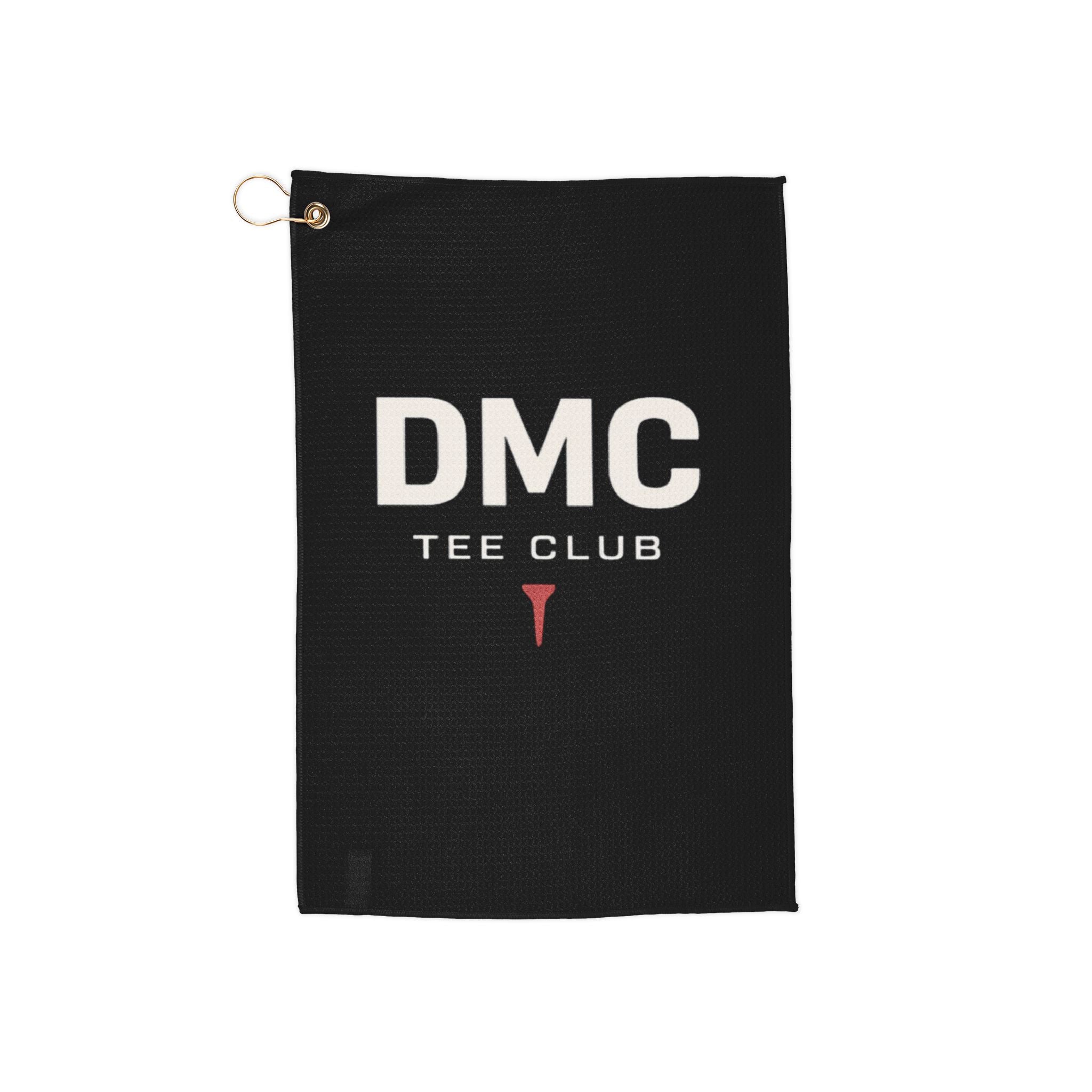 DMC Tee Club Golf Towel Black Microfiber Club Towel with Grommet & Clip
