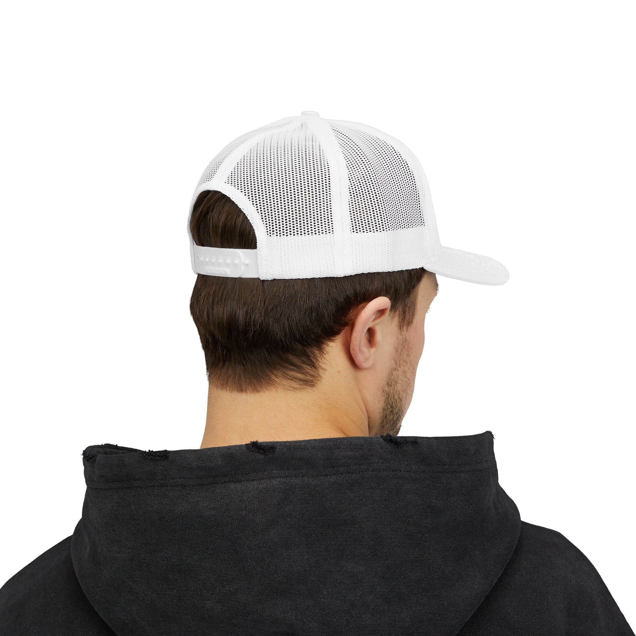 DMC Embroidered Trucker Cap - Retro Logo Snapback Hat