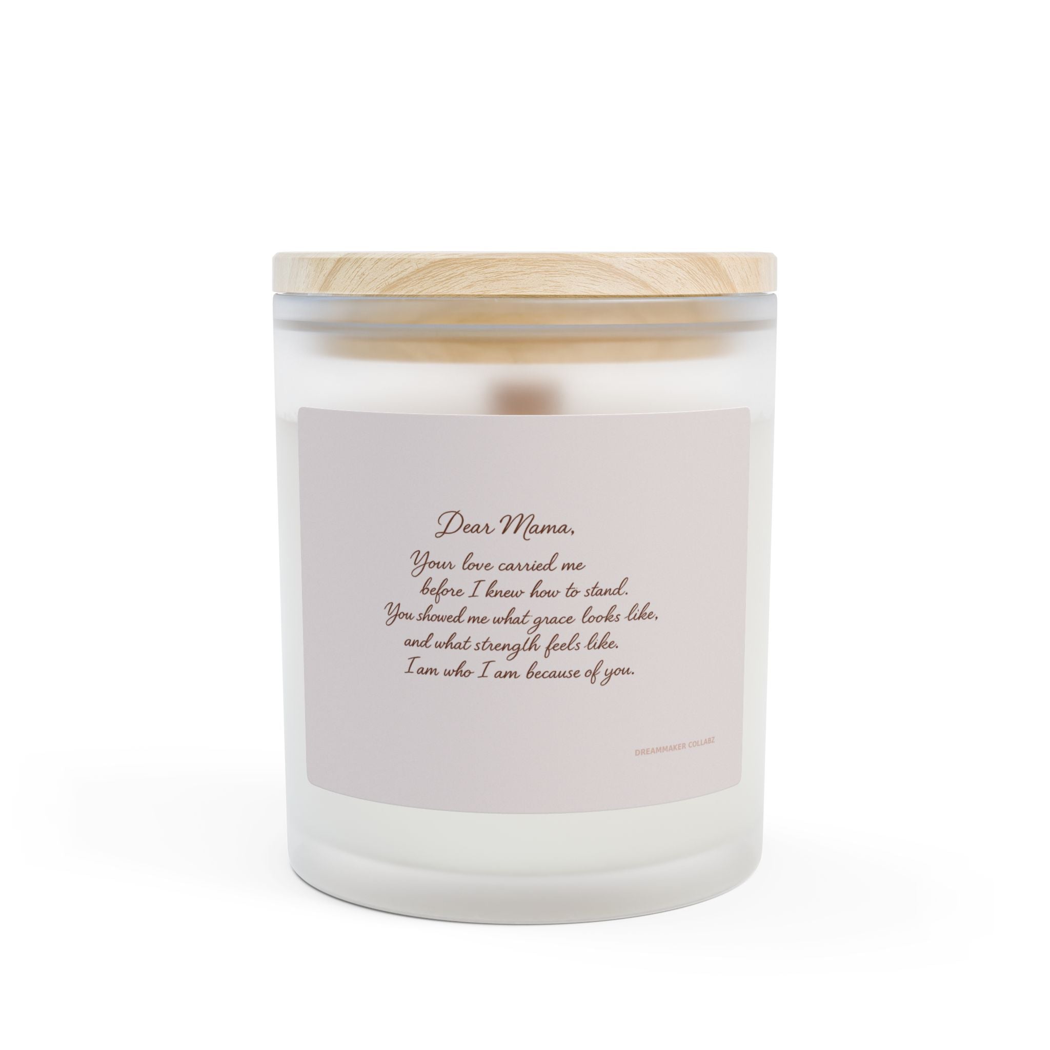 Dear Mama Scented Candle — 11oz Frosted Glass Mother's Day Gift