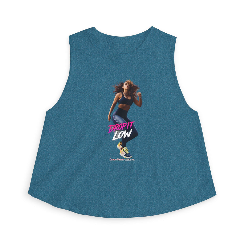 Women's Crop Top — Retro 'Drop It Low' Dance Graphic Tank