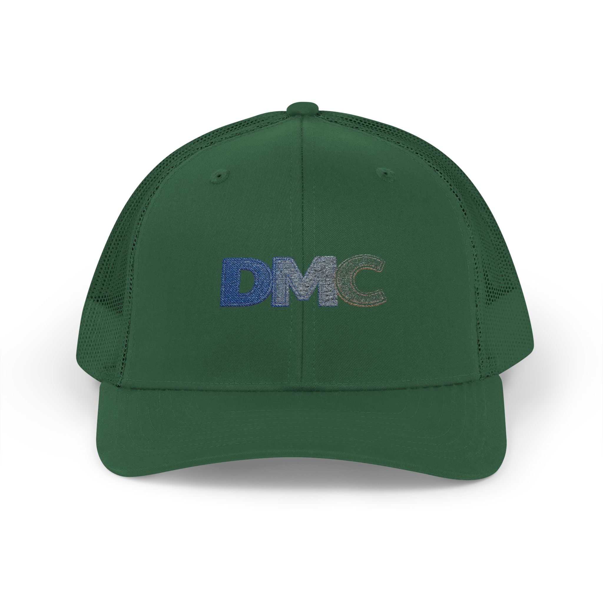 DMC Embroidered Trucker Cap - Retro Logo Snapback Hat