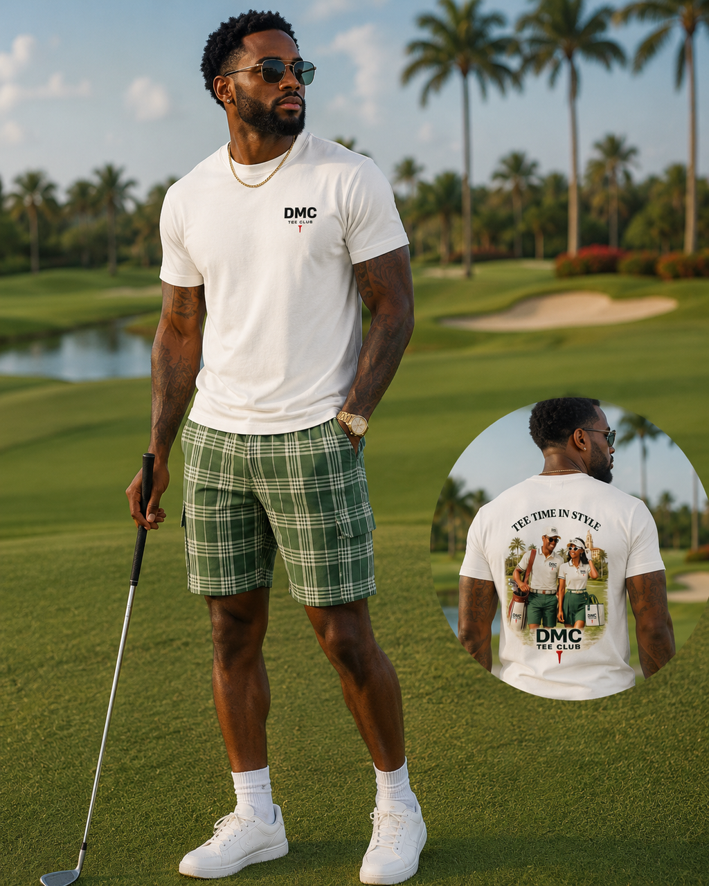 DMC TEE Club Plaid Cargo Shorts
