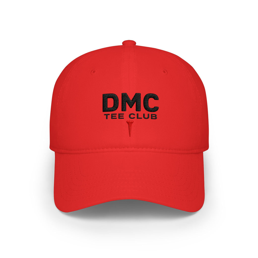 DMC Tee Club Embroidered Baseball Cap — Low Profile Red Hat