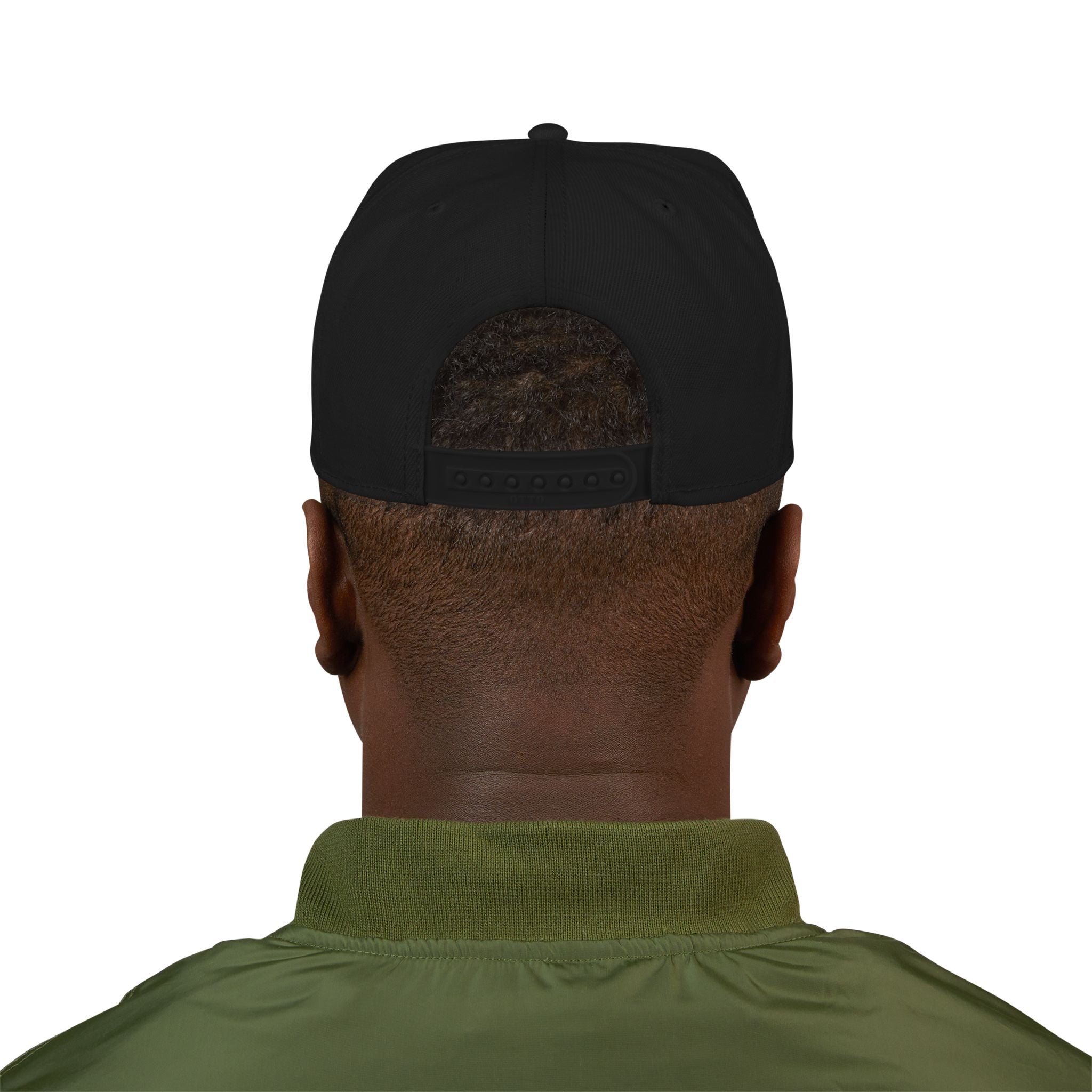 CBD Embroidered Black Snapback Hat